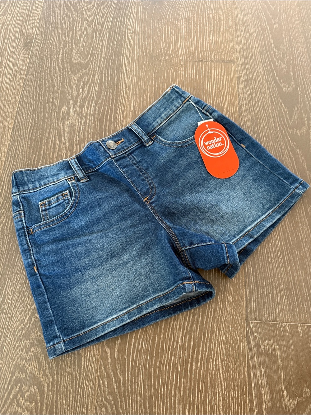 NWT wonder nation Blue Denim Jean Shorts. Size M 7/8